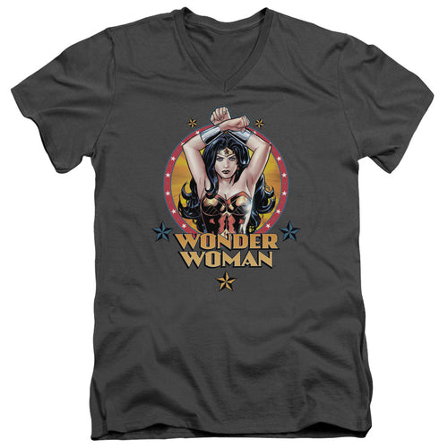 Justice League Powerful Woman V-Neck T-Shirt
