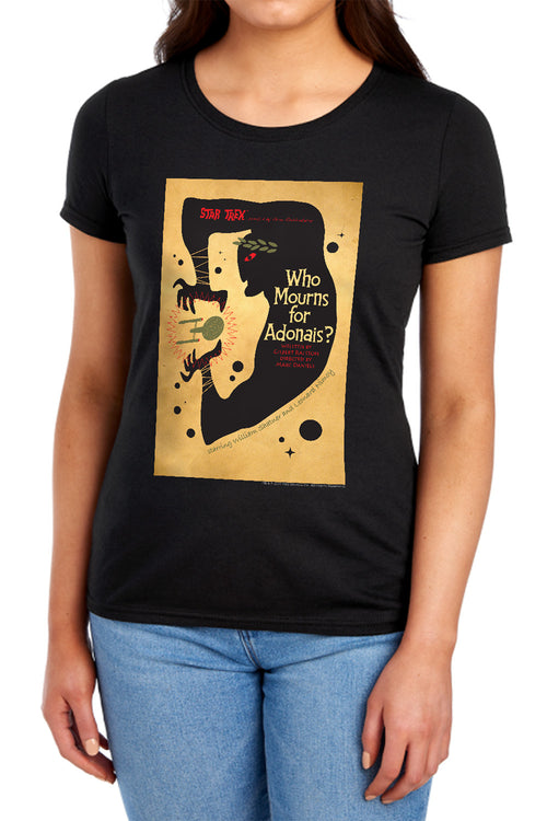 Star Trek Juan Ortiz Who Mourns for Adonais Black Womens T-Shirt