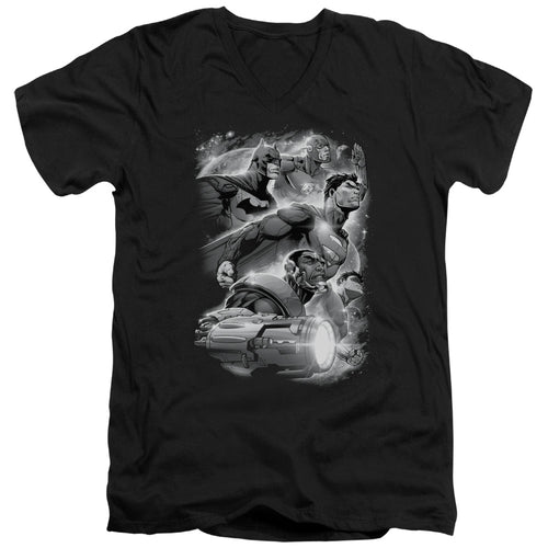 Justice League Atmospheric V-Neck T-Shirt
