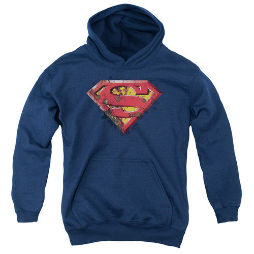Superman Rusted Shield Youth Hoodie