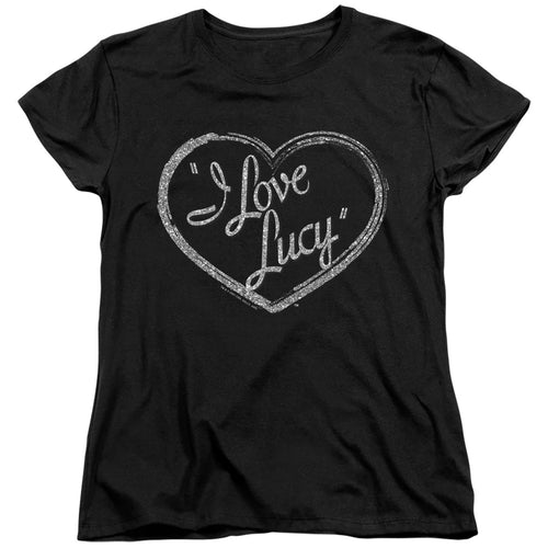 I Love Lucy Glitter Logo Womens T-Shirt