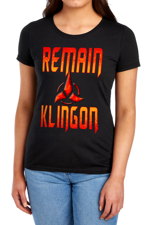 Star Trek Discovery Remain Klingon Womens T-Shirt