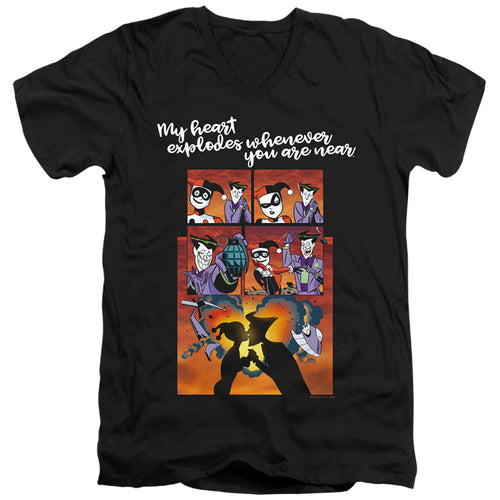 Batman Explode V-Neck T-Shirt