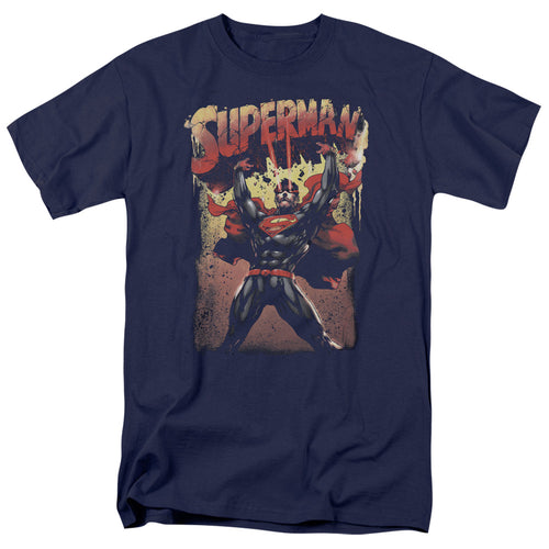 Superman Lift Up Navy T-Shirt