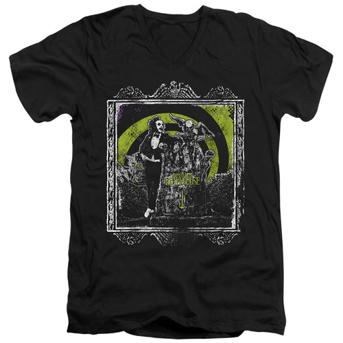 Beetlejuice Here Lies V-Neck T-Shirt