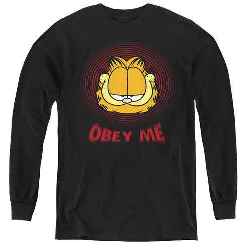 Garfield Obey Me Youth Long Sleeve T-Shirt