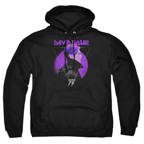 David Bowie Side Profile 75 Logo Pullover Hoodie