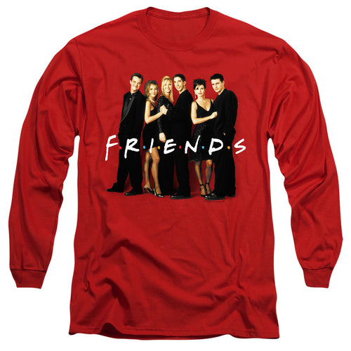 Friends Cast In Black Long Sleeve T-Shirt