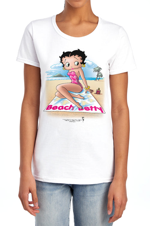 Betty Boop Beach Betty Womens T-Shirt
