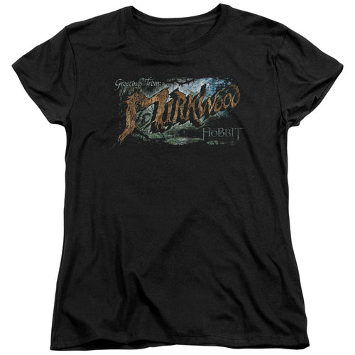 The Hobbit Greetings From Mirkwood Womens T-Shirt