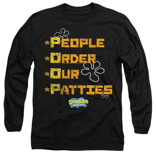 Spongebob Squarepants People Order Our Patties Long Sleeve T-Shirt