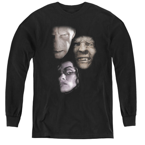 Harry Potter Villian Heads Youth Long Sleeve T-Shirt
