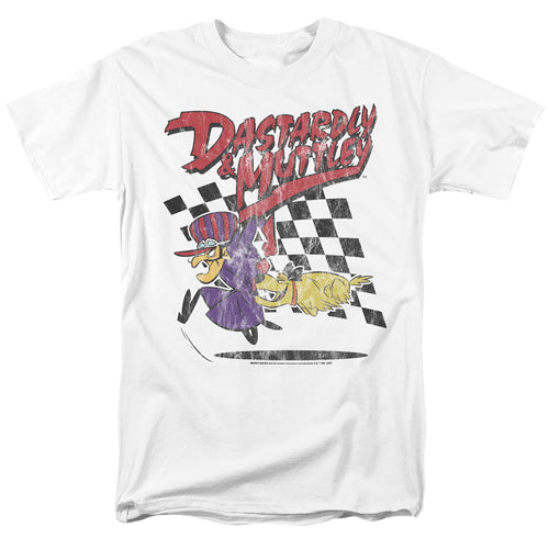 Wacky Races Dastardly and Muttley on White T-Shirt