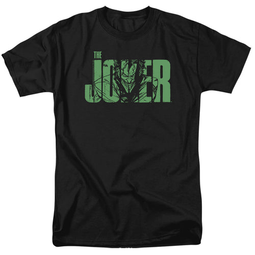 The Batman Joker Text on Black T-Shirt