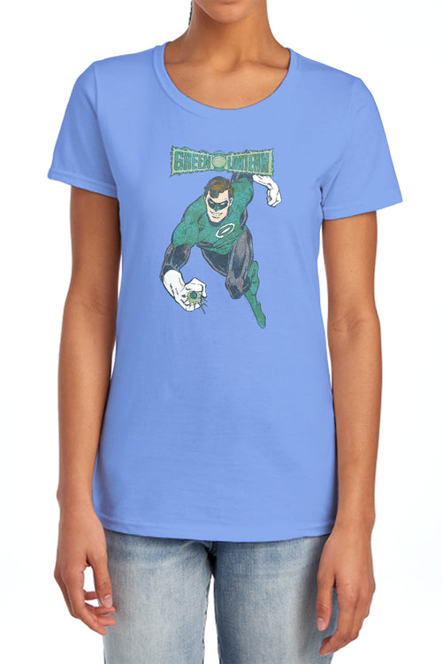 DC Comics Desaturated Green Lantern Womens T-Shirt