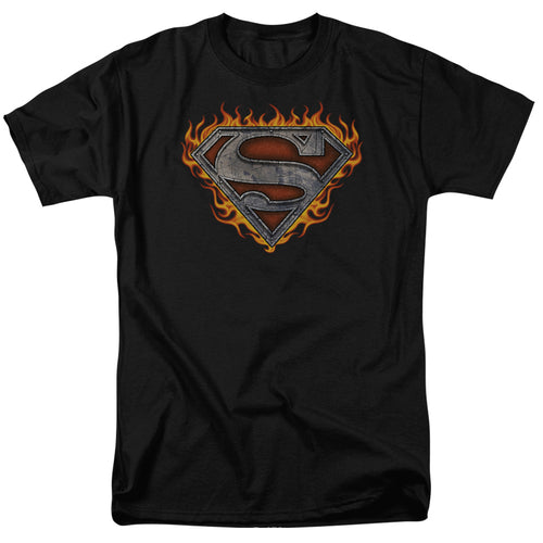 Superman Iron Fire Shield T-Shirt