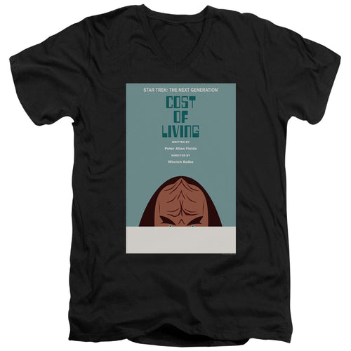 Star Trek Cost of Living Black V-Neck T-Shirt