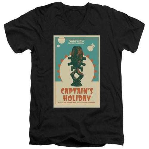 Star Trek Captain's Holiday Black V-Neck T-Shirt