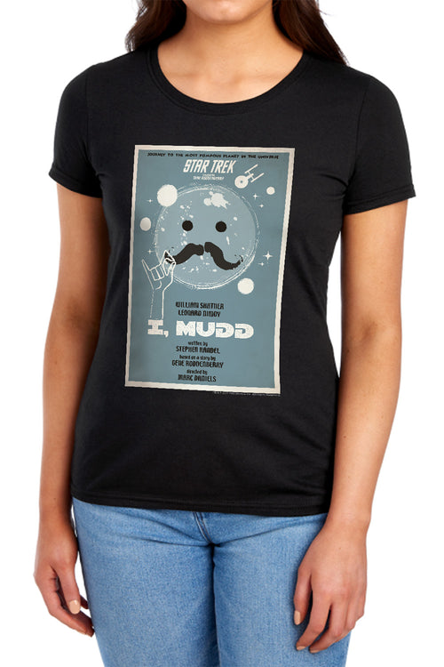 Star Trek Juan Ortiz I Mudd Black Womens T-Shirt