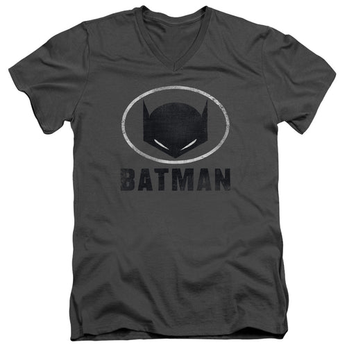 Batman Mask In Oval V-Neck T-Shirt