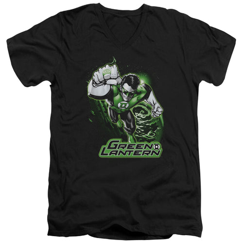 Justice League Green Lantern Green & Gray V-Neck T-Shirt