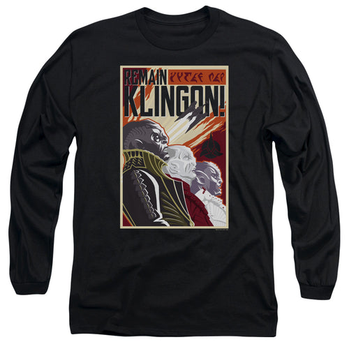 Star Trek Discovery Remain Klingon Poster Long Sleeve T-Shirt