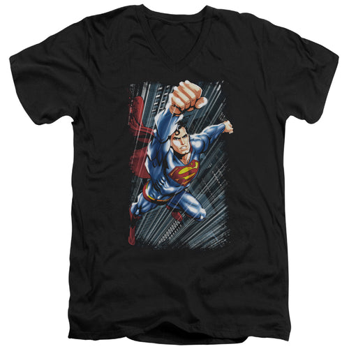 Superman Faster Than V-Neck T-Shirt
