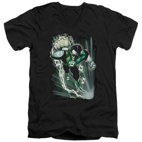 Justice League Emerald Energy V-Neck T-Shirt