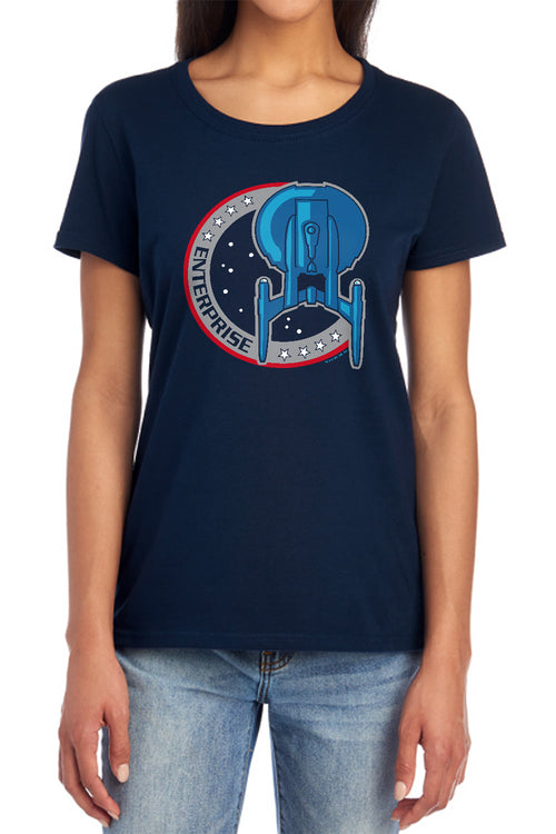 Star Trek Enterprise Patch Womens T-Shirt
