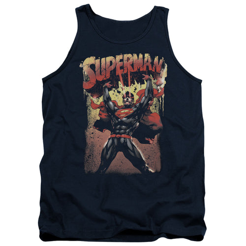 Superman Lift Up Navy Tank Top