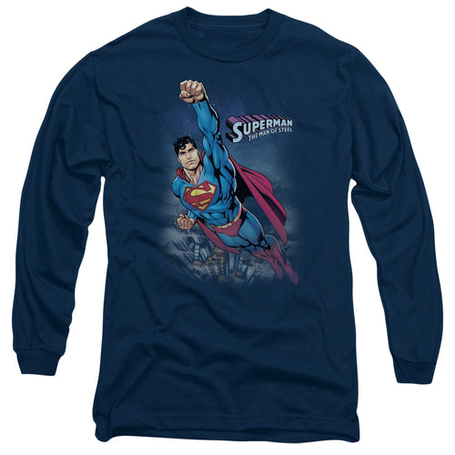 Superman Twilight Flight Long Sleeve T-Shirt