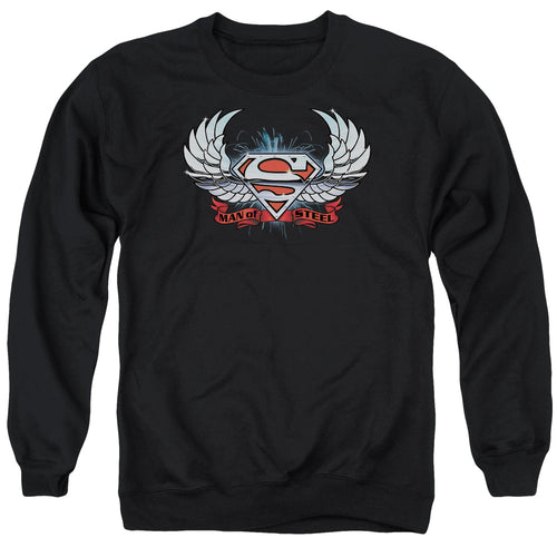 Superman Chrome Wings Shield Crewneck Sweatshirt