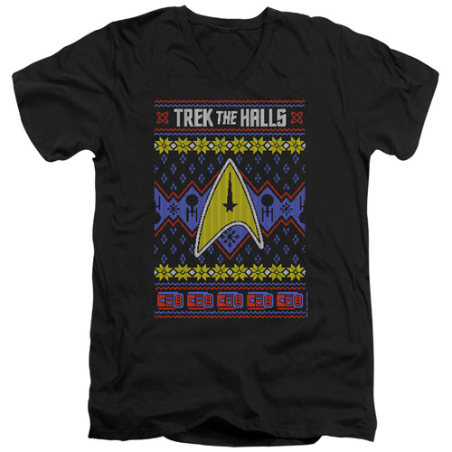 Star Trek Trek the Halls V-Neck T-Shirt