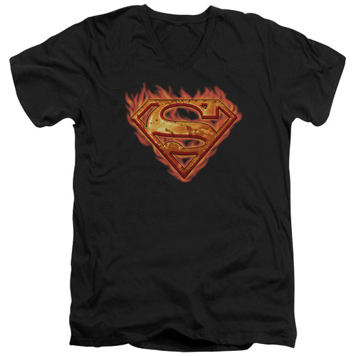 Superman Hot Metal V-Neck T-Shirt