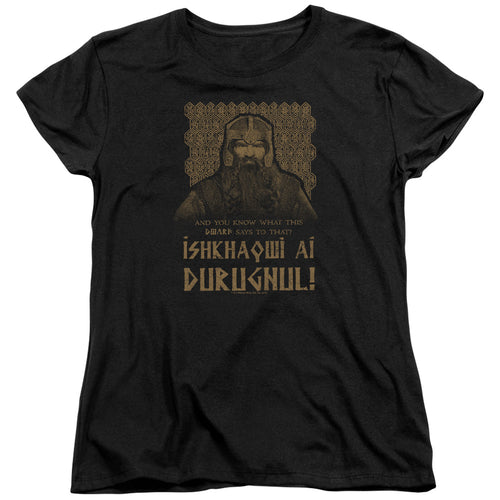 Lord of the Rings Ishkhaqwi Durugnul Womens T-Shirt