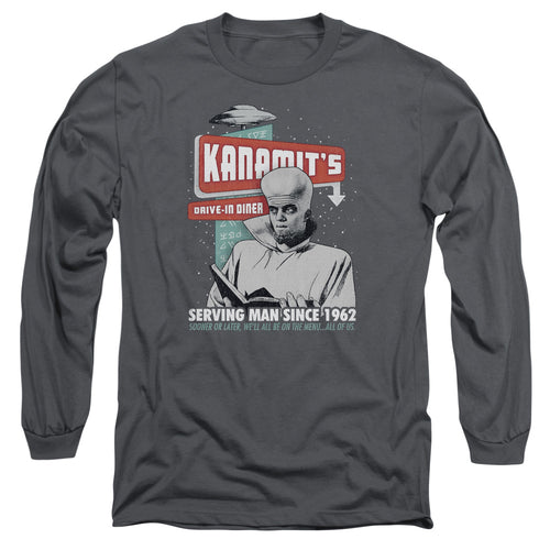 The Twilight Zone To Serve Man Kanamit's Drive-In Diner Long Sleeve T-Shirt