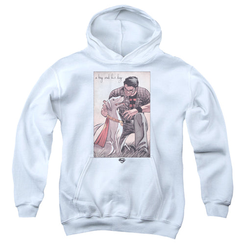 Superman Mans Best Friend Youth Hoodie