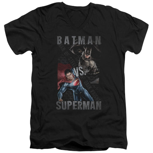 Batman v Superman Hero Split V-Neck T-Shirt
