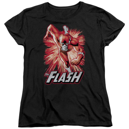 Justice League Flash Red & Gray Womens T-Shirt
