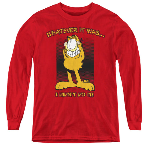 Garfield I Didnt Do It Youth Long Sleeve T-Shirt