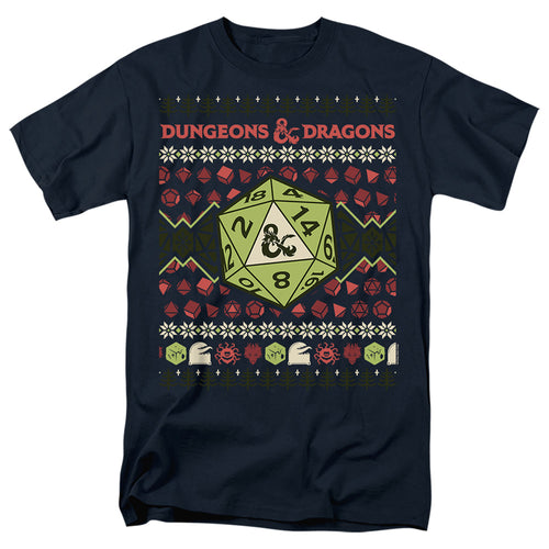 Dungeons & Dragons 20-sided Dice Ugly Christmas T-Shirt