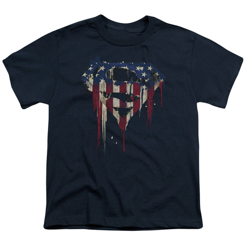 Superman Bleeding Shield Navy Youth/Toddler T-Shirt