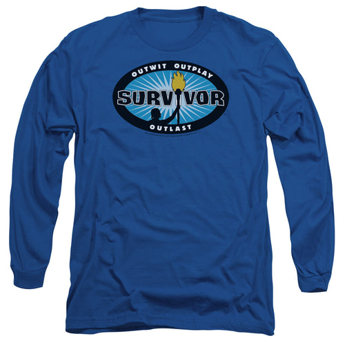 Survivor Blue Burst Long Sleeve T-Shirt