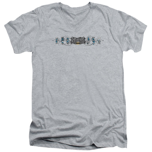 Batman Skateboard Bats V-Neck T-Shirt