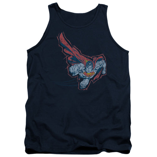 Superman Scribble & Soar Navy Tank Top
