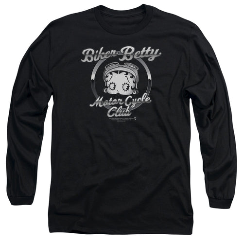 Betty Boop Chromed Logo Long Sleeve T-Shirt