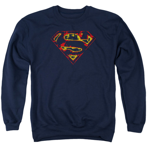 Superman Super Distressed Crewneck Sweatshirt