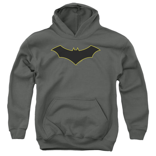 Batman Batman Logo Yellow Outline Youth Hoodie