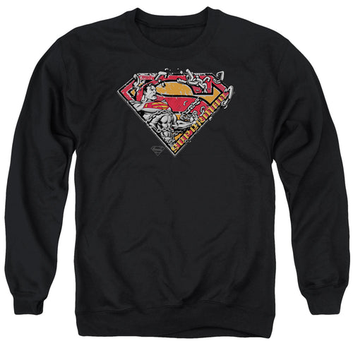 Superman Breaking Chain Logo Crewneck Sweatshirt