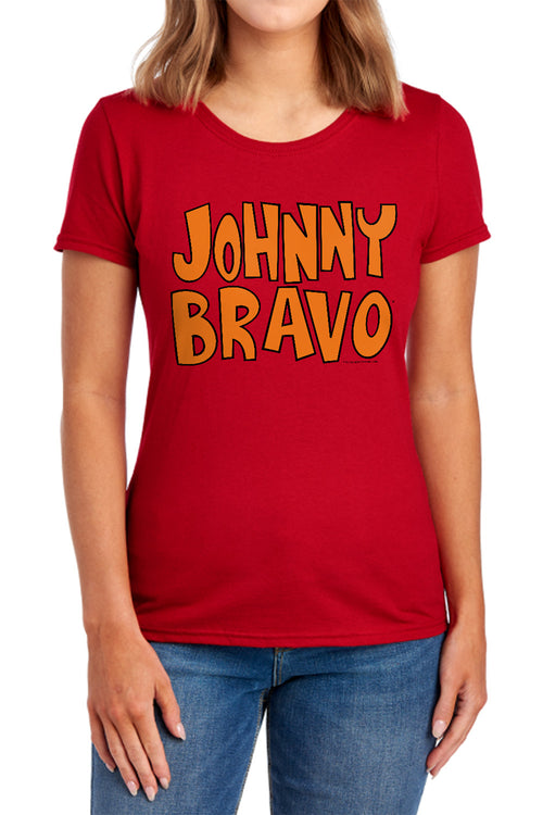 Johnny Bravo Jb Logo Womens T-Shirt